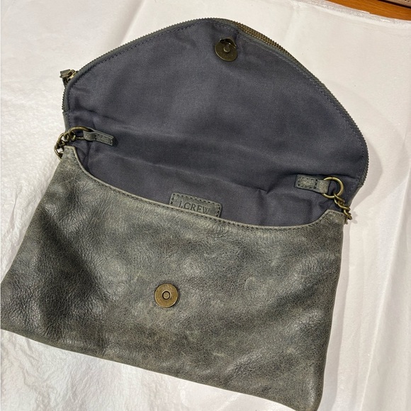 J. Crew Distressed Leather Envelope Clutch - Picture 4 of 11